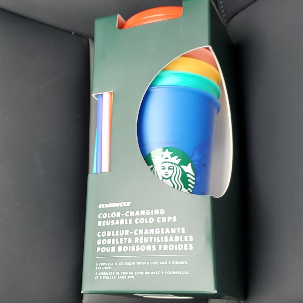 Ships same day! Starbucks Color changing cups 5pk